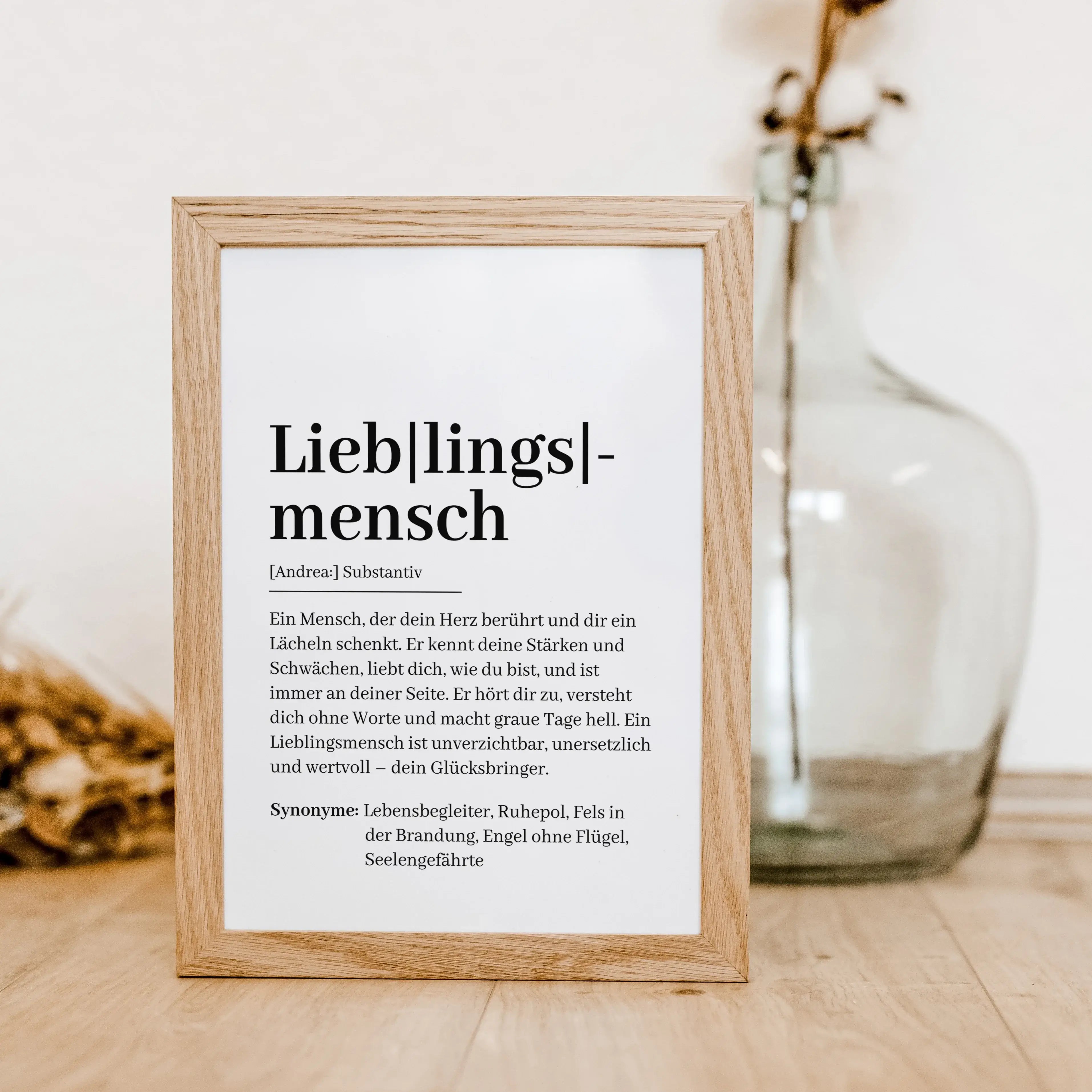 Lieblingsmensch Definition Poster-famprints-Personalisiertes Poster-Suchst du nach einem einzigartigen Geschenk, das von Herzen kommt? Unser Lieblingsmensch Definition Poster ist genau das Richtige! Dieses liebevoll gestaltete Poster zeigt auf besondere W