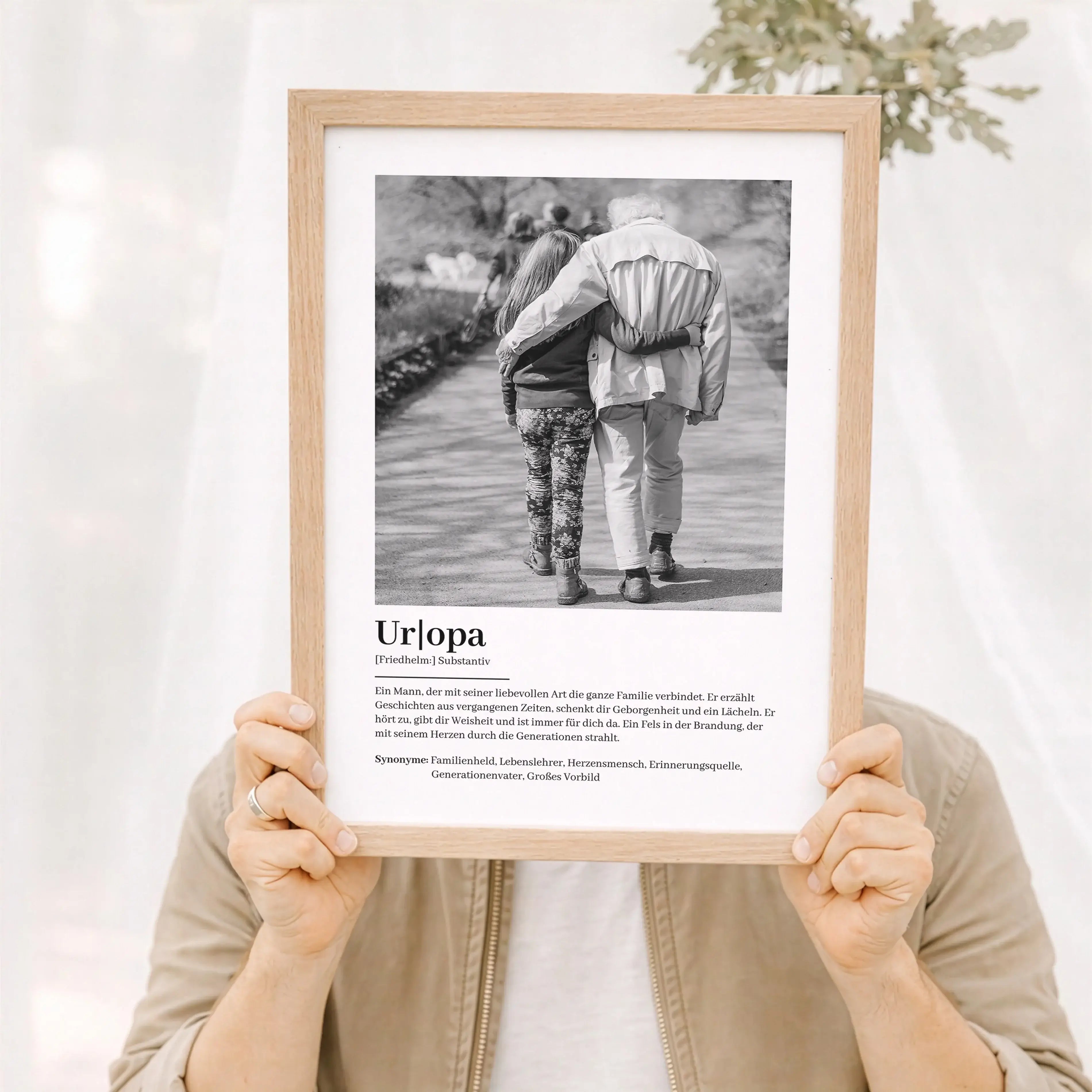 Uropa Definition Poster mit Foto-Personalisiertes Poster-famprints-Das Uropa Definition Poster mit Foto ist eine besondere Art, einem Menschen Danke zu sagen, der die Familie über Generationen hinweg prägt. Dieses personalisierte Poster verbindet ein indi