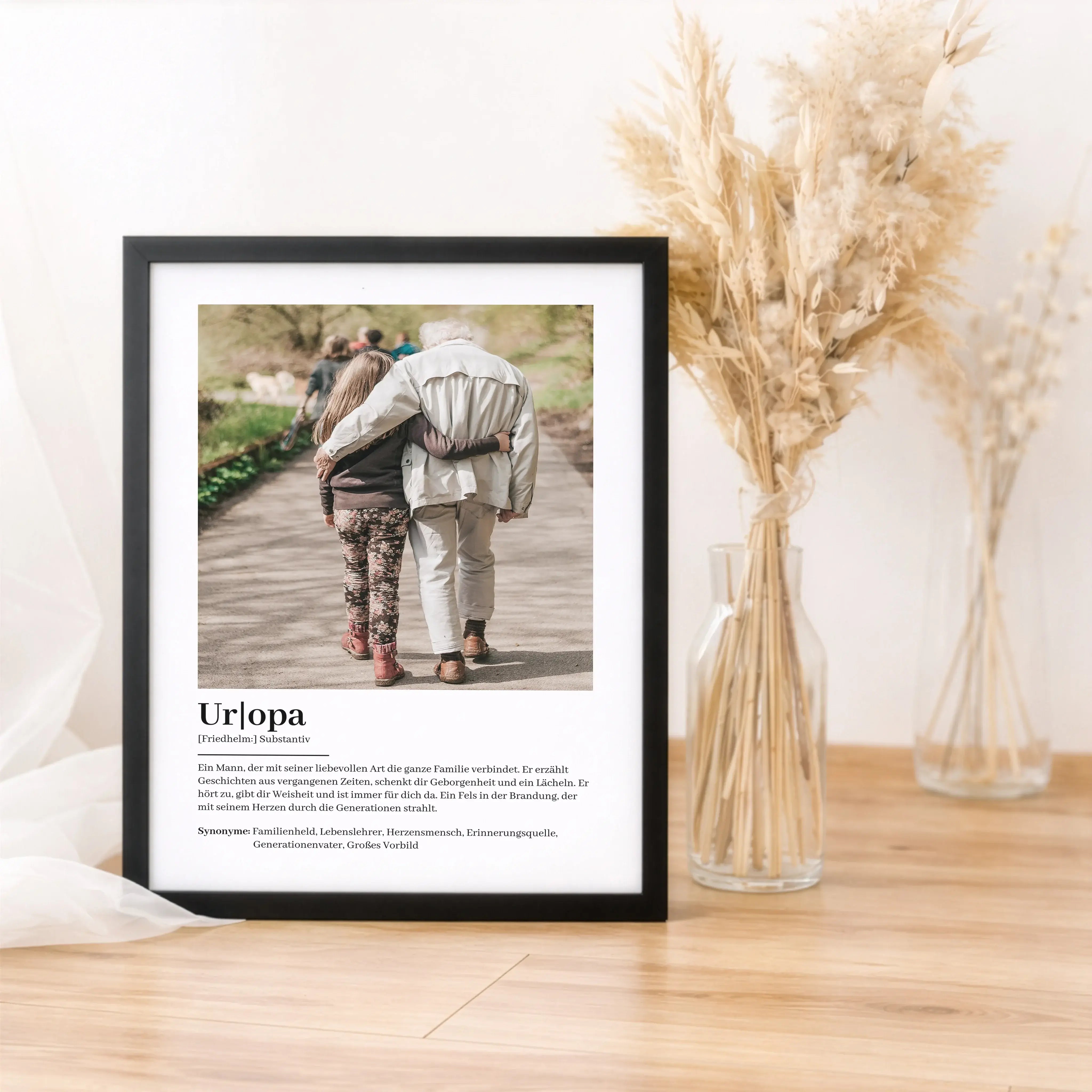 Uropa Definition Poster mit Foto-Personalisiertes Poster-famprints-Das Uropa Definition Poster mit Foto ist eine besondere Art, einem Menschen Danke zu sagen, der die Familie über Generationen hinweg prägt. Dieses personalisierte Poster verbindet ein indi