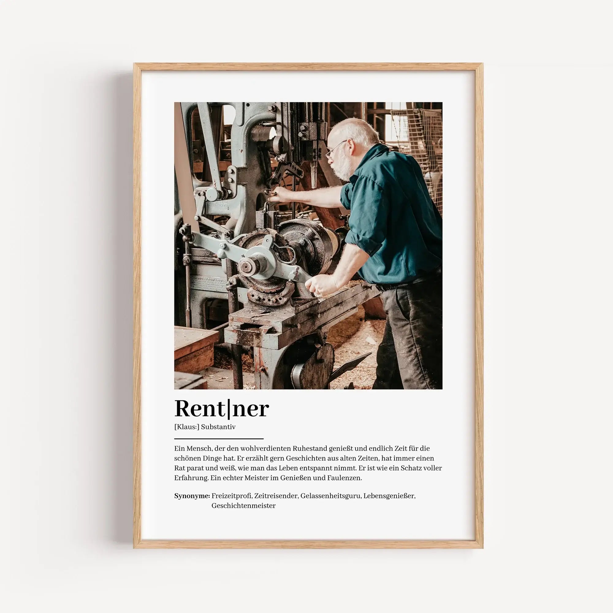 Rentner Definition Poster mit Foto-Personalisiertes Poster-famprints-Suchst du ein einzigartiges Geschenk zum Rentenbeginn? Unser Rentner Definition Poster mit Foto ist die perfekte Wahl! Dieses liebevoll gestaltete Poster zeigt auf humorvolle und herzlic