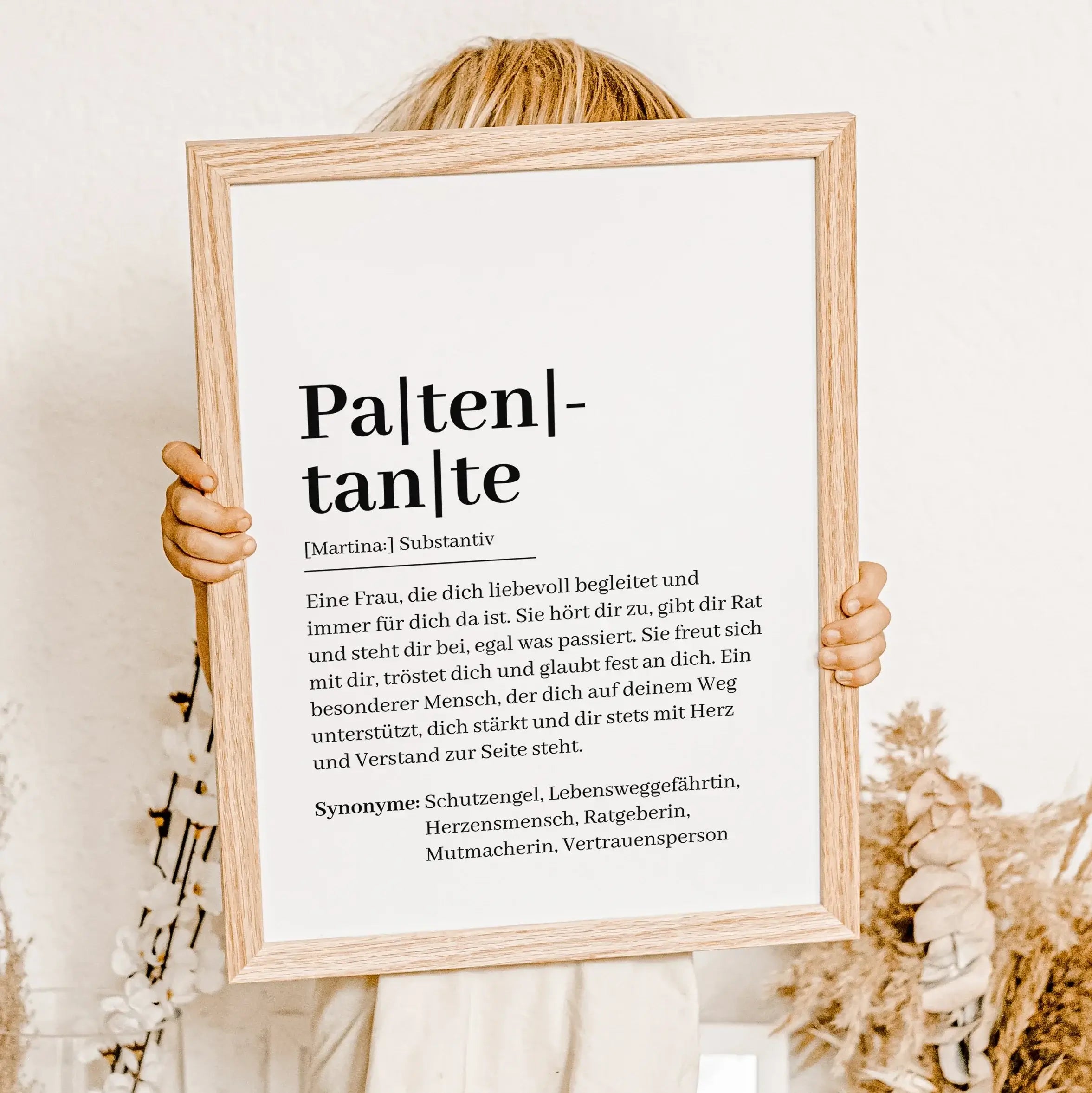 Patentante Definition Poster-Personalisiertes Poster-famprints-Suchst du ein besonderes Geschenk für deine Patentante? Unser Patentante Definition Poster ist die perfekte Wahl! Dieses liebevoll gestaltete Poster zeigt auf einzigartige Weise, was eine Pate