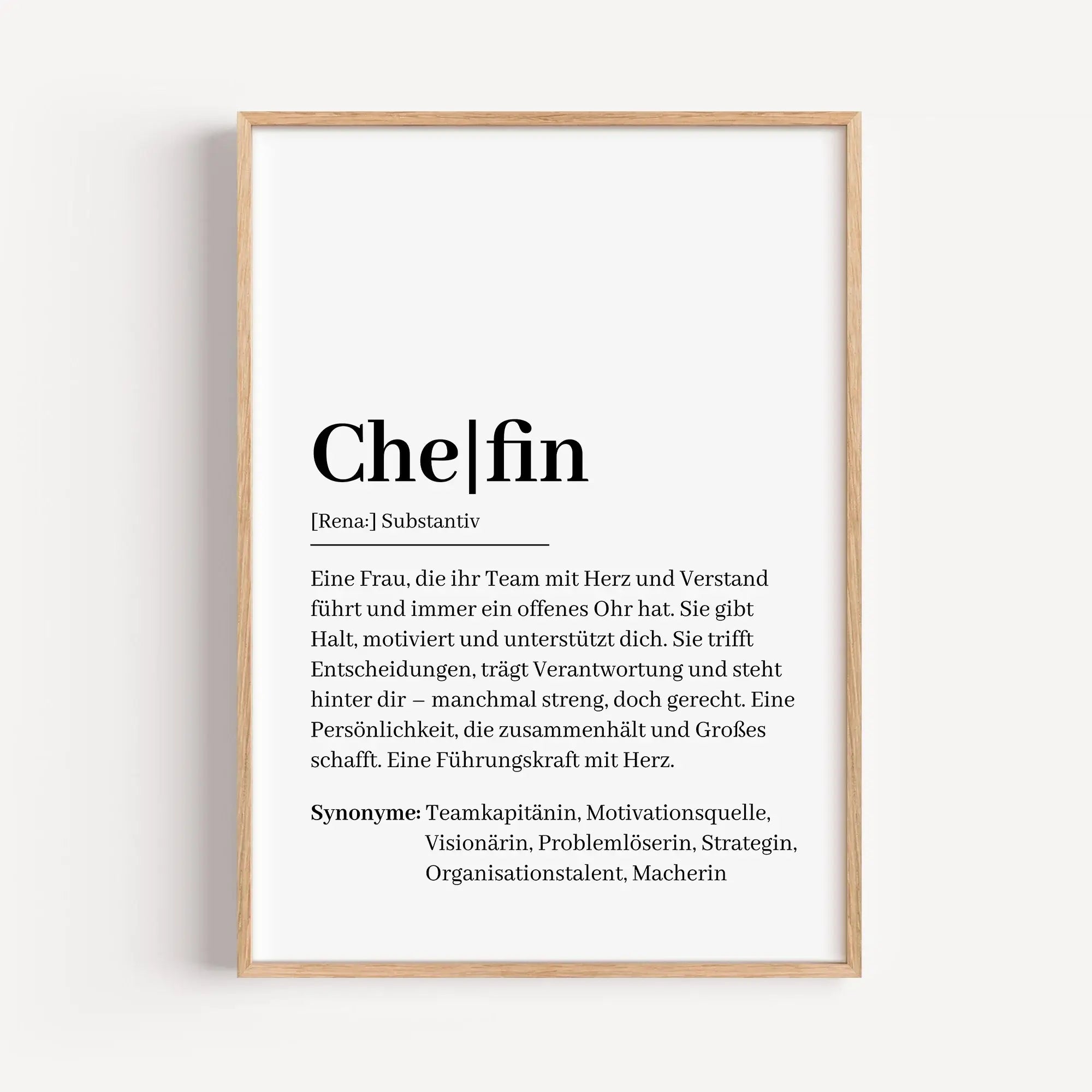 Chefin Definition Poster-Personalisiertes Poster-famprints-Suchst du nach einem einzigartigen Geschenk für deine Chefin? Unser Chefin Definition Poster ist die perfekte Wahl! Dieses liebevoll gestaltete Poster zeigt auf charmante Weise, was eine Chefin au
