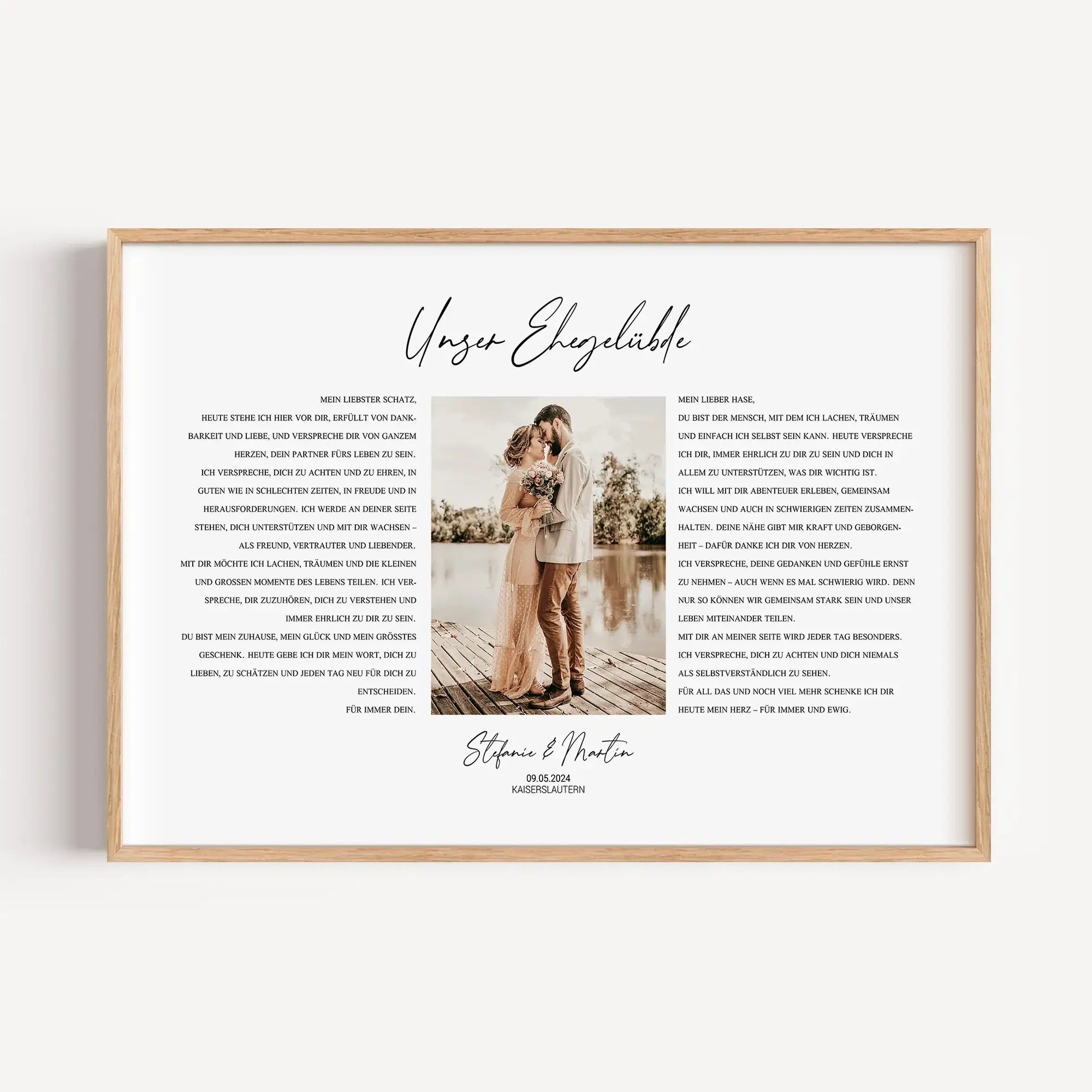 Ehegelübde Poster - Personalisiertes Poster - famprints - Feiere eure Liebe mit unserem einzigartigen Ehegelübde Poster – das perfekte personalisierte Geschenk zur Hochzeit oder zum Hochzeitstag! Dieses besondere Poster kannst du mit den Eheversprechen vo