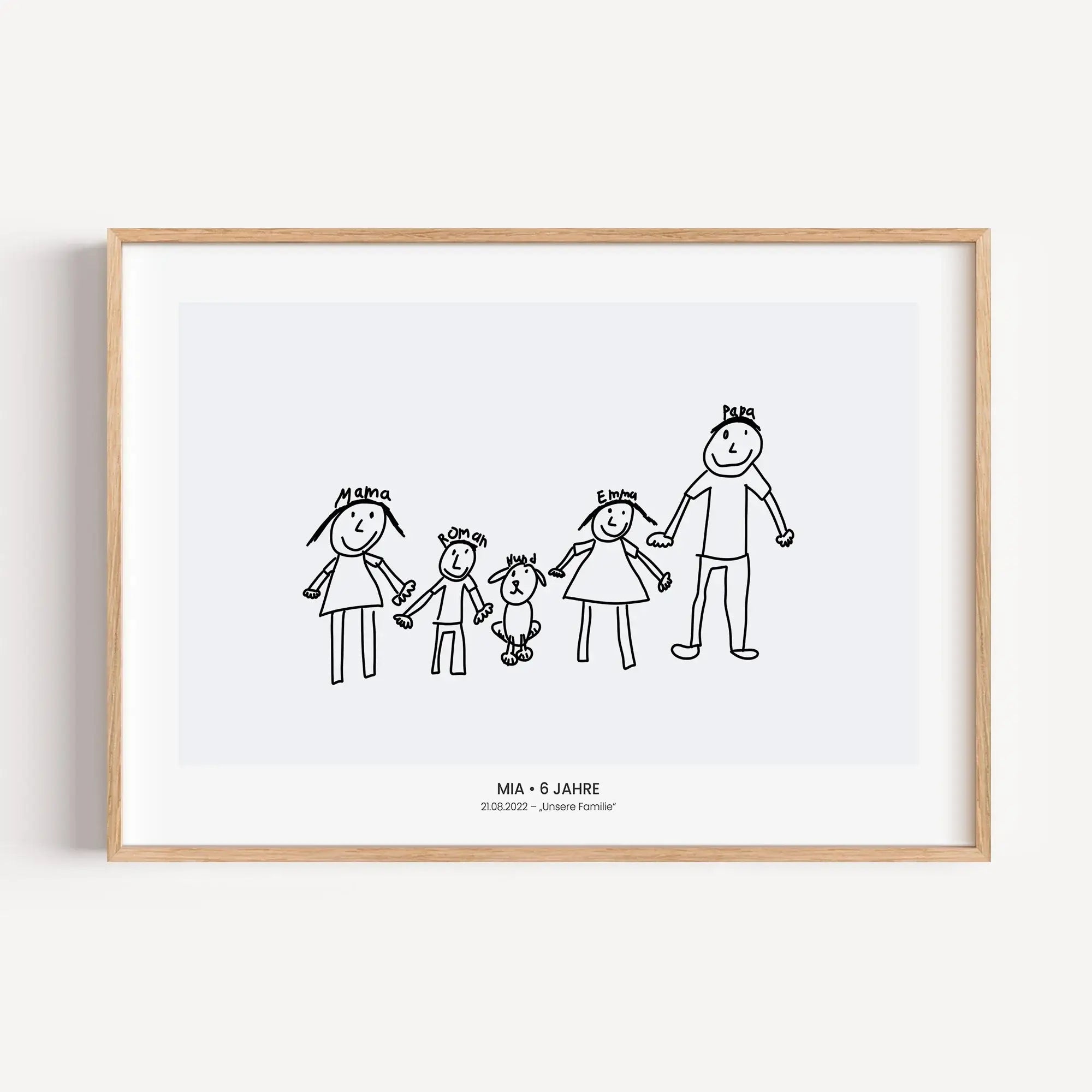 Kinderkunst Poster No2-Personalisiertes Poster-famprints-Das Kinderkunst Poster No2 von famprints macht aus einer einfachen Kinderzeichnung ein persönliches Wandbild mit Bedeutung. Du lädst das gemalte Kunstwerk deines Kindes hoch und wir verwandeln es in