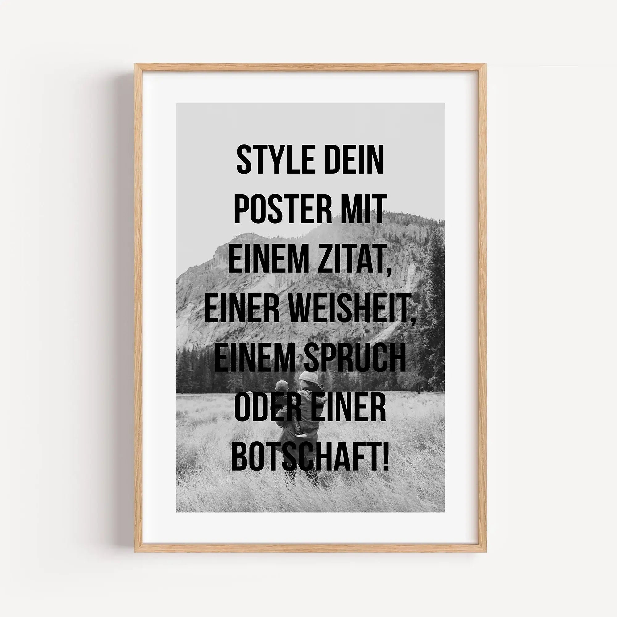 Text Poster mit Foto-Personalisiertes Poster-famprints-Mit einem Text Poster mit Foto von famprints gestaltest du ein persönliches Wandbild, das genau das ausdrückt, was dir wichtig ist. Du kombinierst dein eigenes Foto mit einem individuellen Text, einem