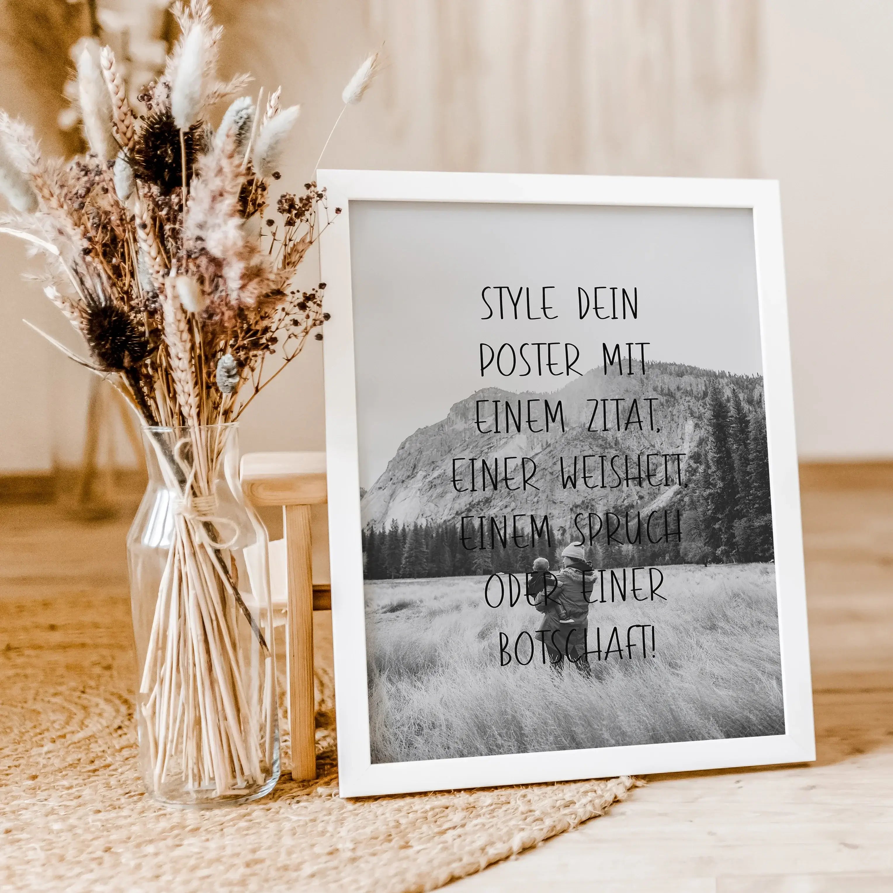 Text Poster mit Foto - Personalisiertes Poster - famprints - Gestalte dein individuelles Text Poster mit Foto – ideal als persönliches Geschenk oder für dein eigenes Zuhause! Wähle deinen eigenen Text, Zitat, Vers oder Spruch und kreiere ein einzigartiges