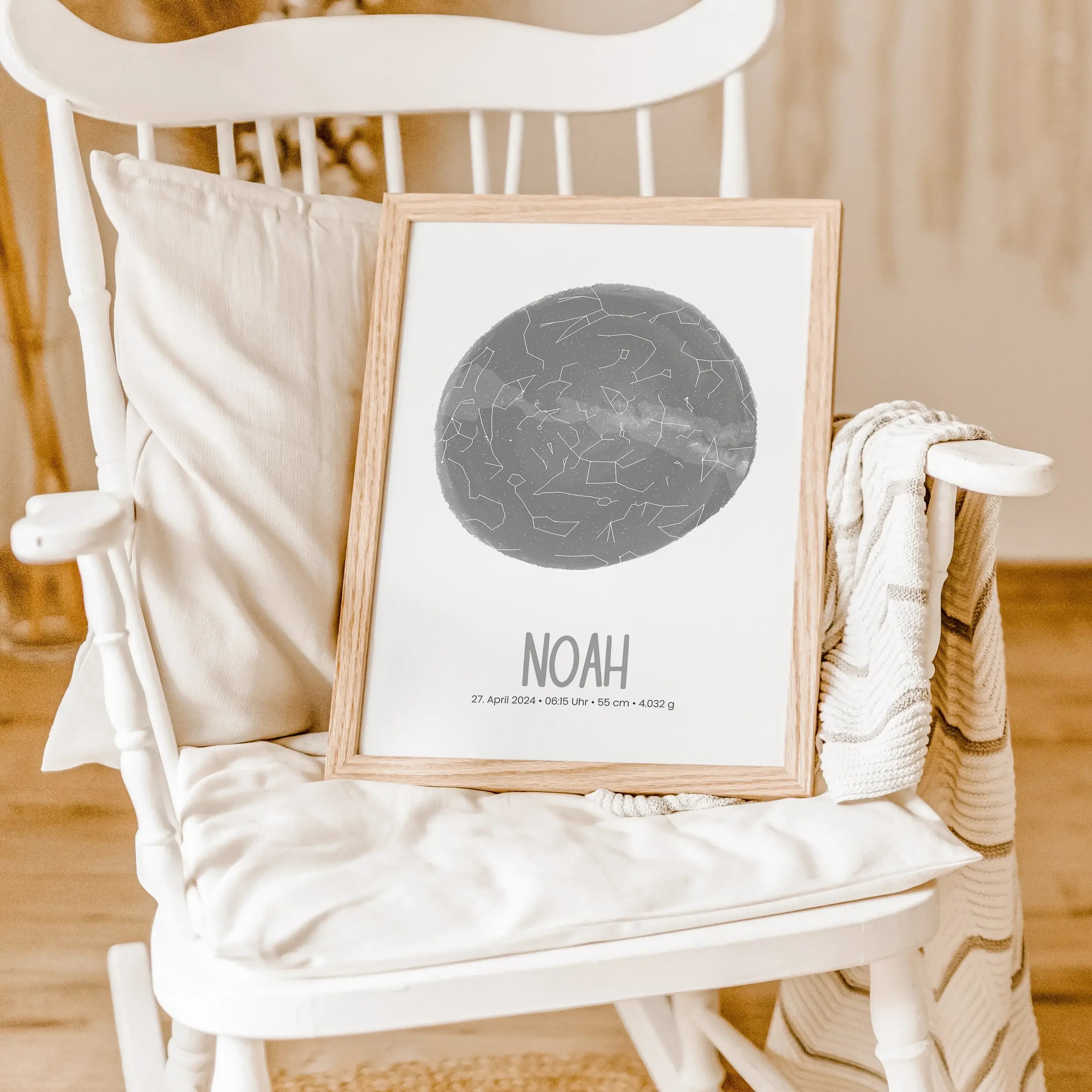 Geburtsposter Sternenhimmel - Personalisiertes Poster - famprints - Entdecke das einzigartige Geburtsposter Sternenhimmel – das perfekte personalisierte Geschenk zur Geburt! Dieses besondere Poster zeigt dir den exakten Sternenhimmel am Geburtsort deines