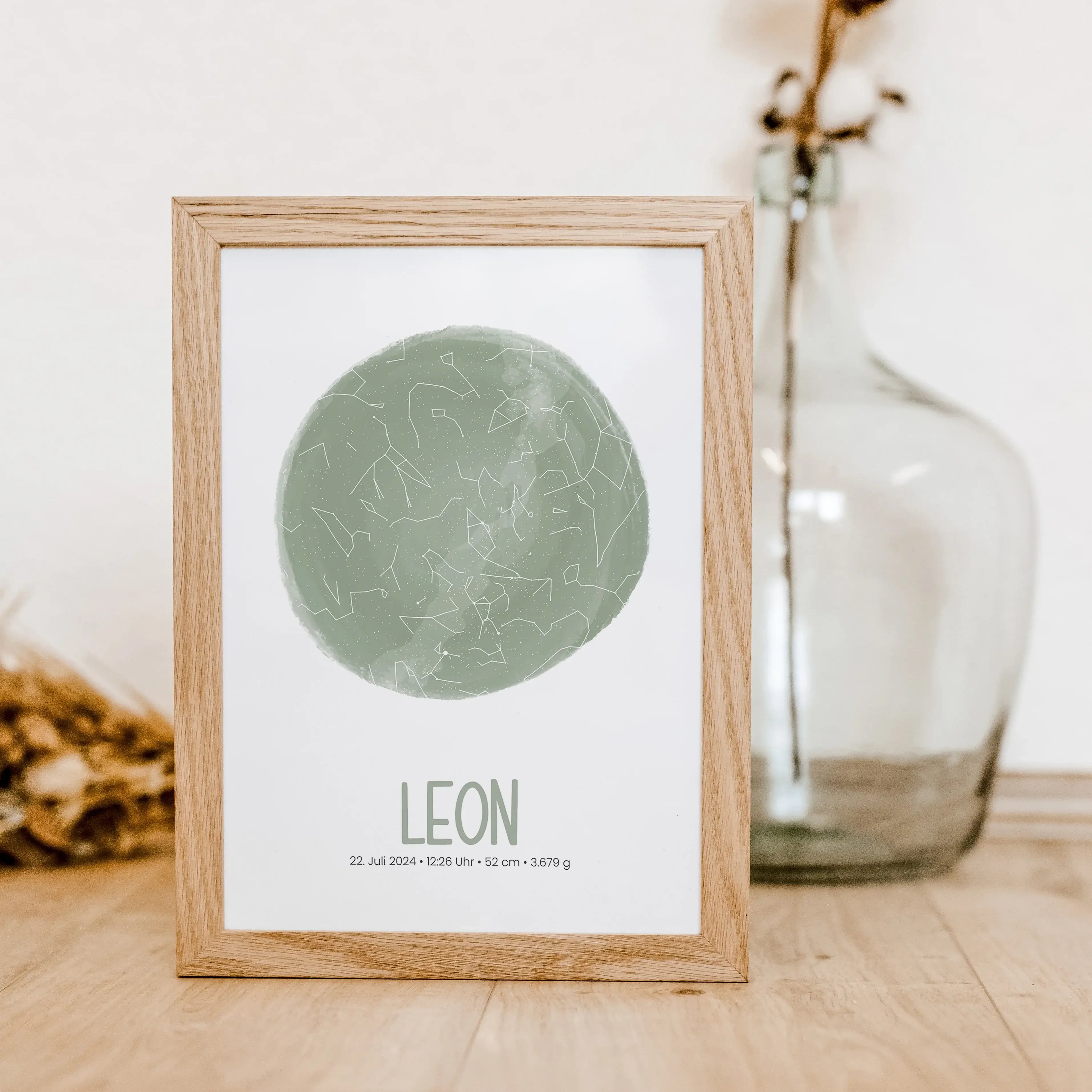 Geburtsposter Sternenhimmel - Personalisiertes Poster - famprints - Entdecke das einzigartige Geburtsposter Sternenhimmel – das perfekte personalisierte Geschenk zur Geburt! Dieses besondere Poster zeigt dir den exakten Sternenhimmel am Geburtsort deines