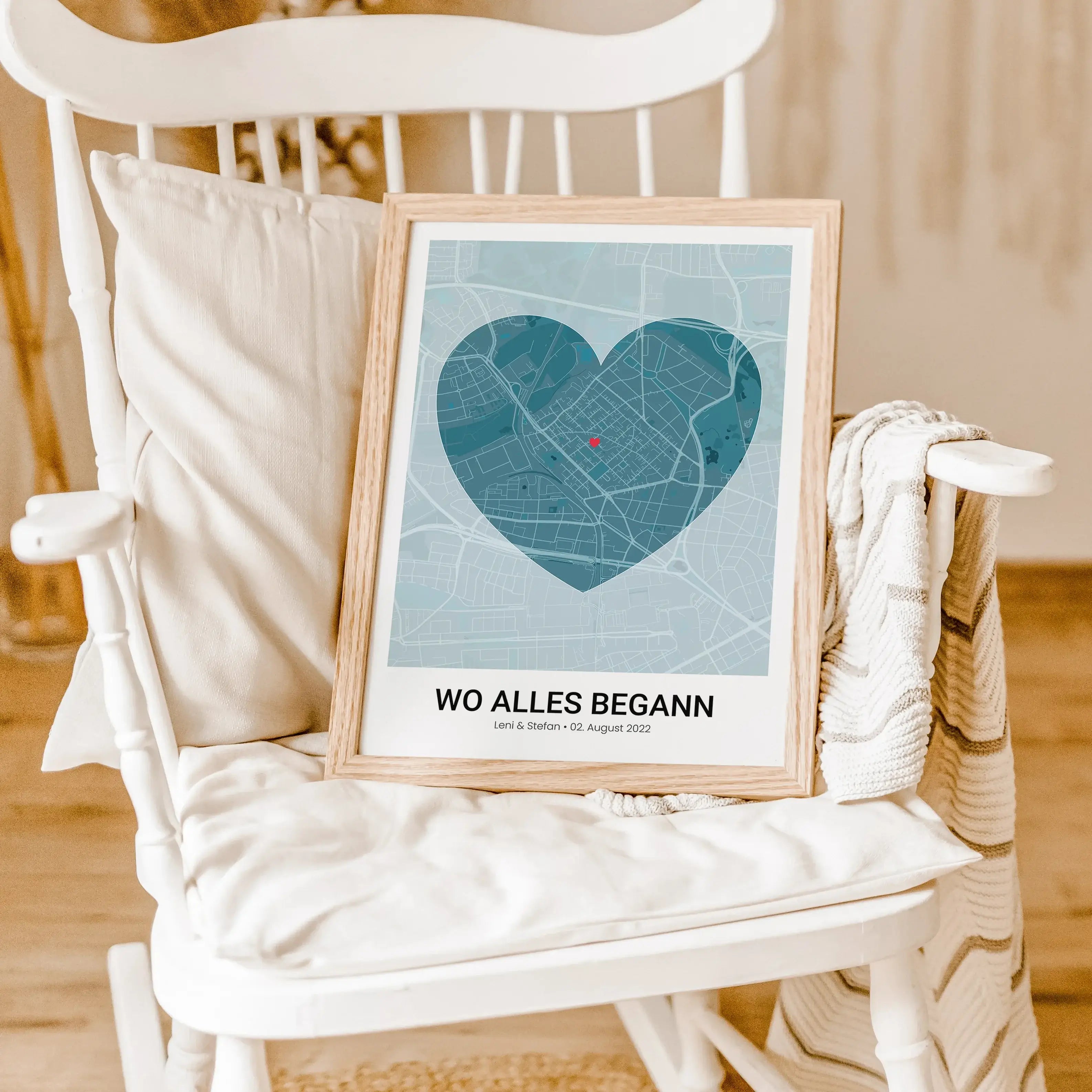 Stadtkarte Poster Herz modern - Personalisiertes Poster - famprints - Entdecke unser Stadtkarte Poster Herz modern – das perfekte personalisierte Geschenk für eure besonderen Momente! Gestalte dein Poster individuell mit der Stadtkarte deines Lieblingsort