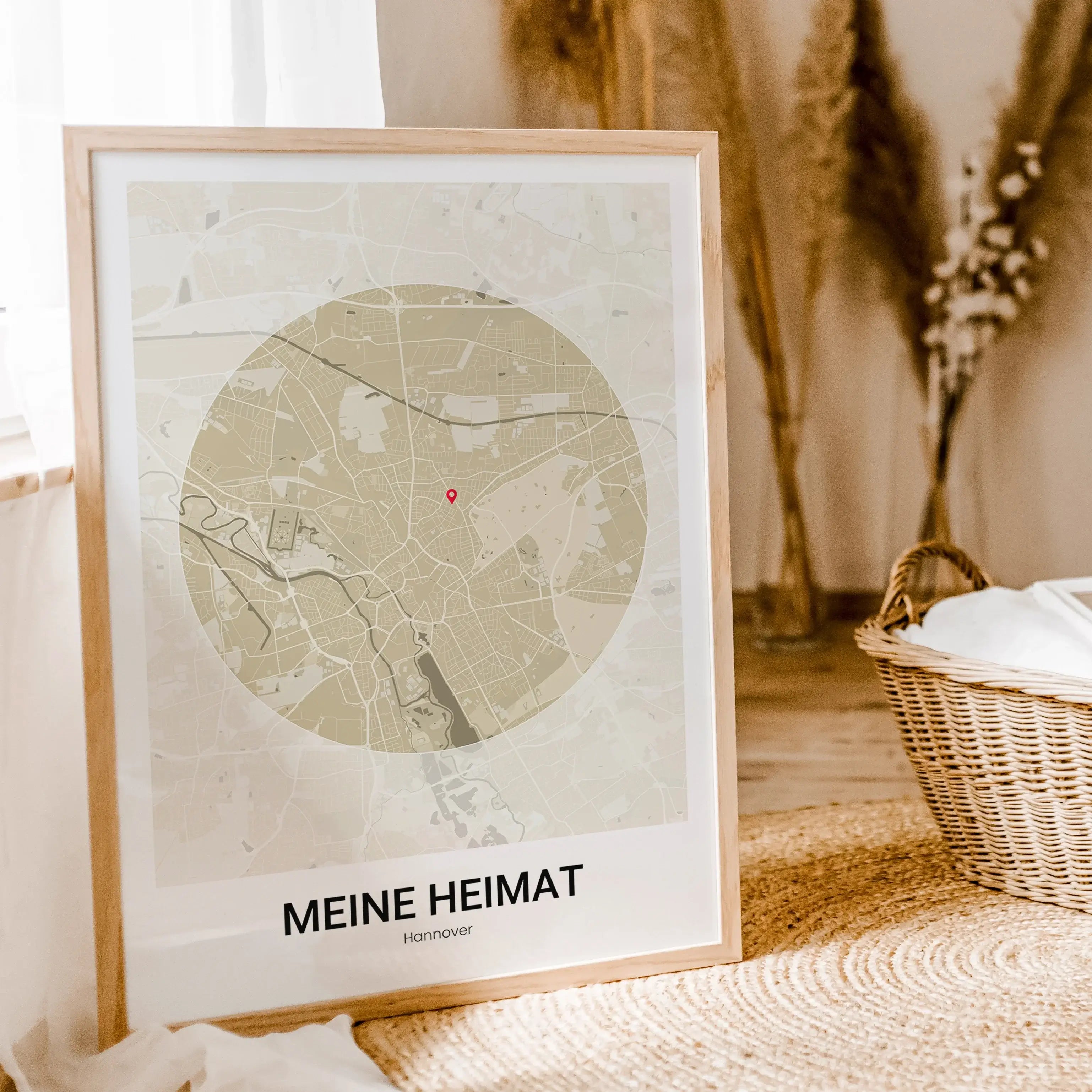 Stadtkarte Poster Circle modern - Personalisiertes Poster - famprints - Entdecke das Stadtkarte Poster Circle modern – dein personalisiertes Kunstwerk mit dem besonderen Extra! Gestalte dein Poster individuell mit der Stadtkarte deines Lieblingsortes und