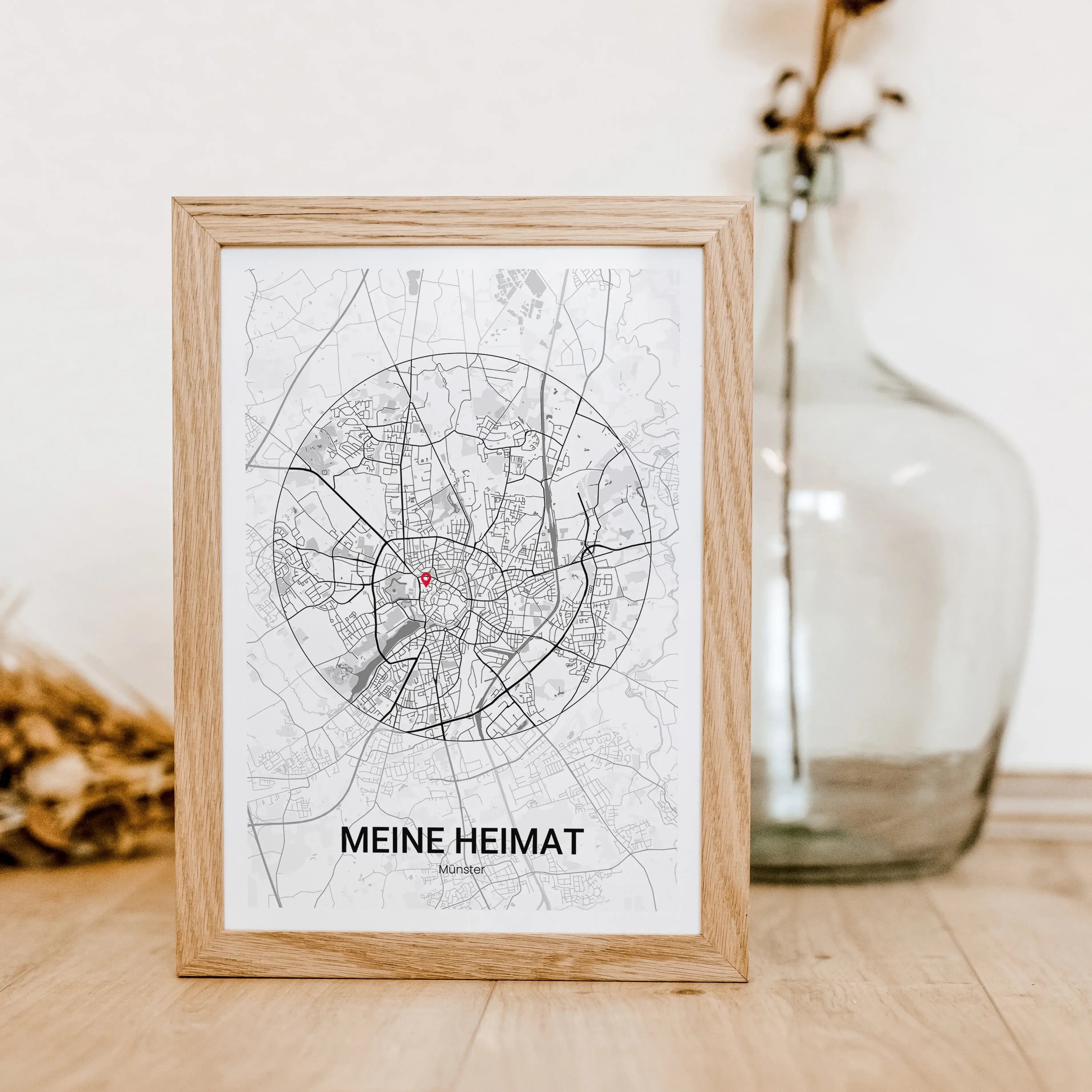 Stadtkarte Poster Circle Halo - Personalisiertes Poster - famprints - Entdecke dein persönliches Stadtkarte Poster Circle Halo – das perfekte Geschenk für alle, die oft an ihren Lieblingsort denken oder ihn vermissen. Gestalte das Poster mit der Stadtkart