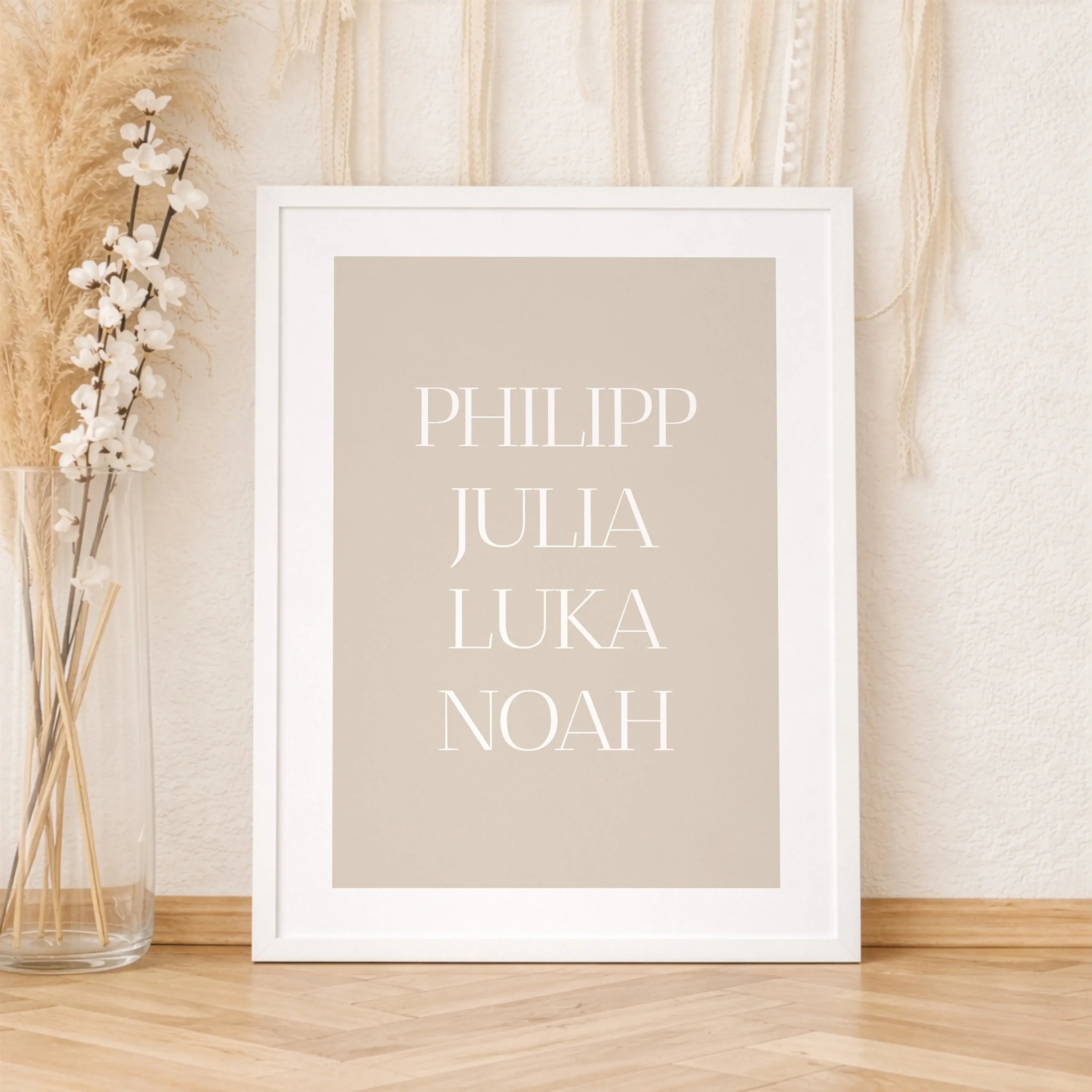 Namensposter Familie-Personalisiertes Poster-famprints-Ein Namensposter Familie macht aus Namen mehr als nur Worte. Es erzählt eure Geschichte und zeigt auf einen Blick, wer zusammengehört. Ob Eltern, Kinder oder alle Generationen unter einem Dach, dieses