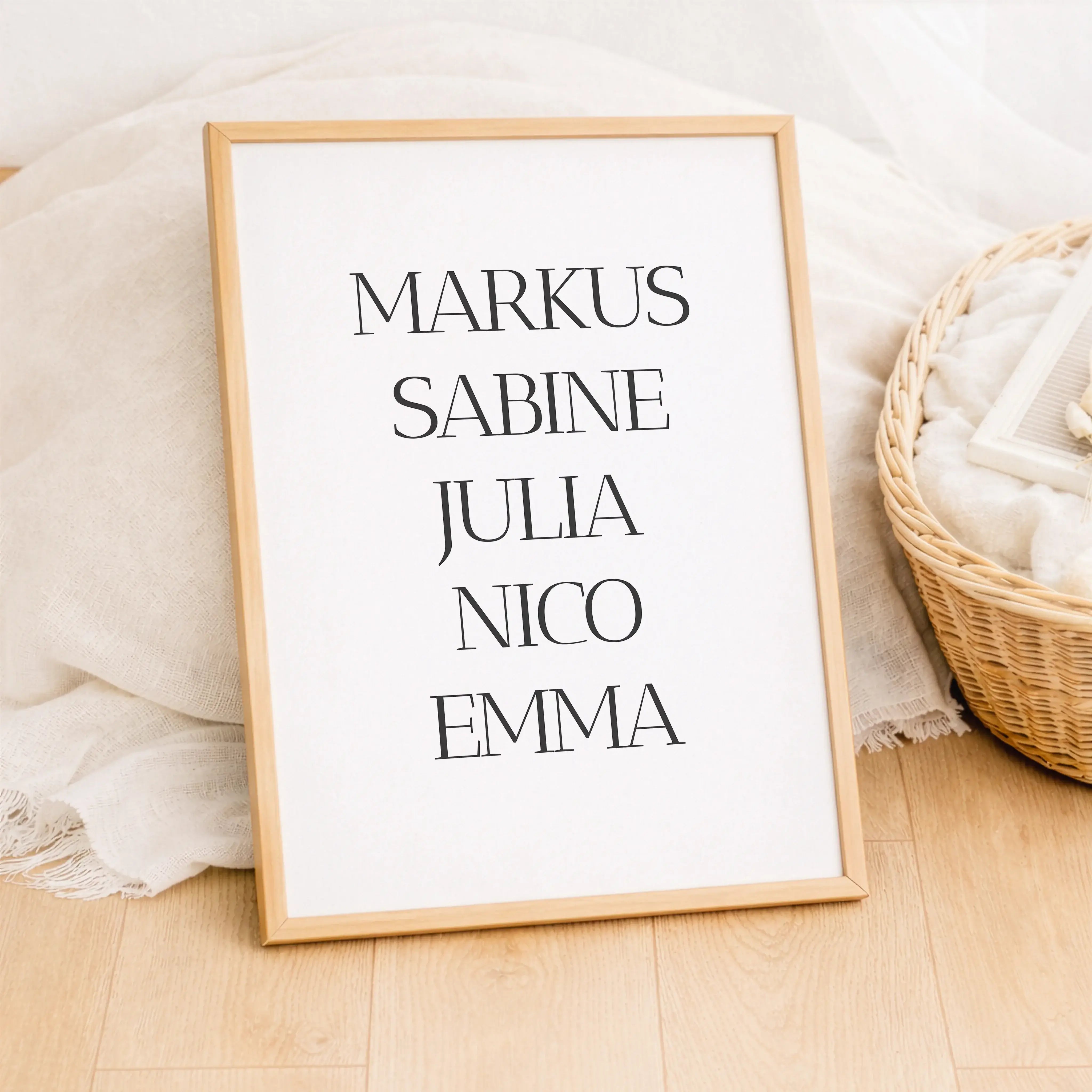 Namensposter Familie-Personalisiertes Poster-famprints-Ein Namensposter Familie macht aus Namen mehr als nur Worte. Es erzählt eure Geschichte und zeigt auf einen Blick, wer zusammengehört. Ob Eltern, Kinder oder alle Generationen unter einem Dach, dieses