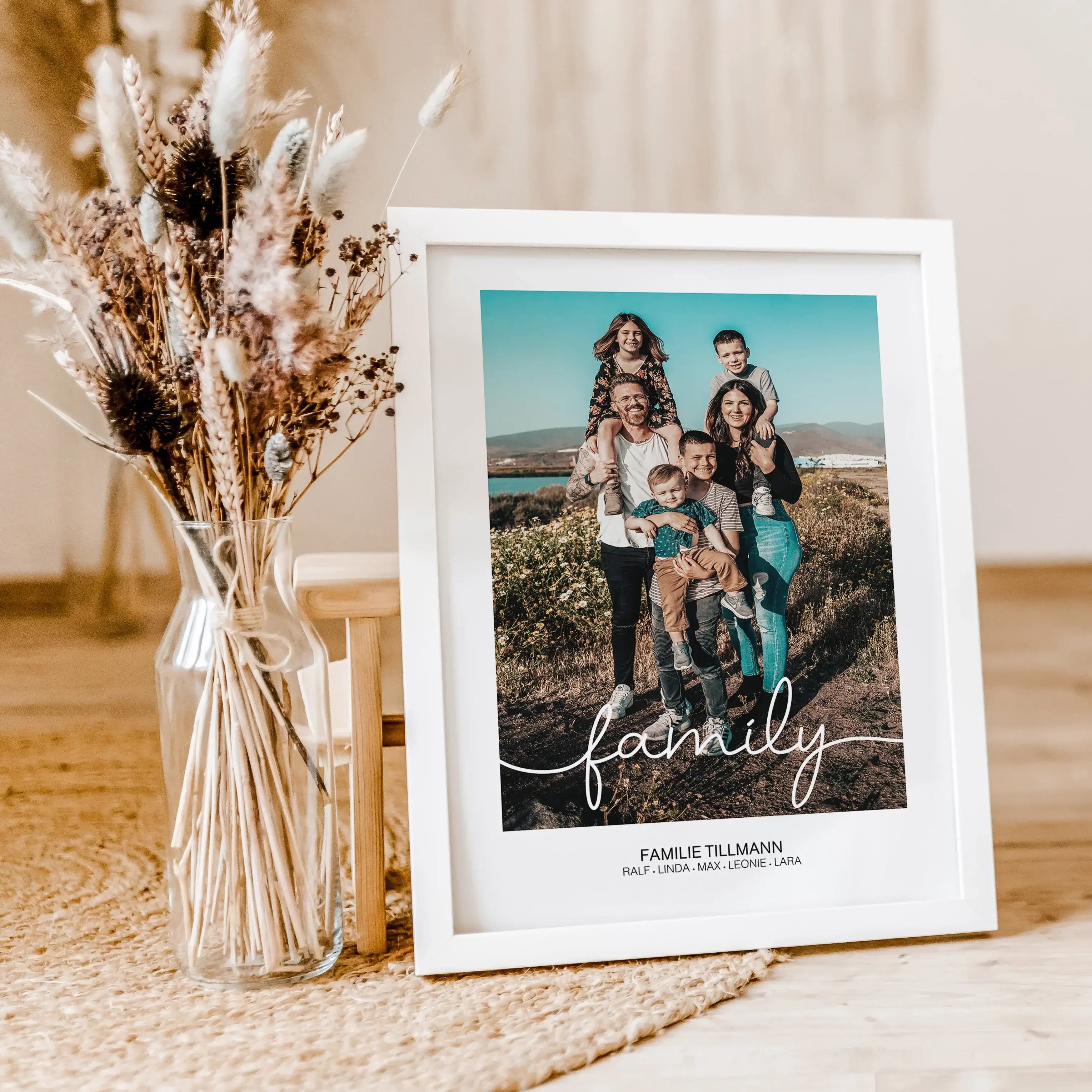 Familienposter mit Foto-famprints-Personalisiertes Poster-Das Familienposter mit Foto kannst du mit deinem persönlichen Foto und deiner Personalisierung individuell nach deinen Wünschen gestalten. Sende uns dein Foto und wähle ob dein Foto in Farbe oder s