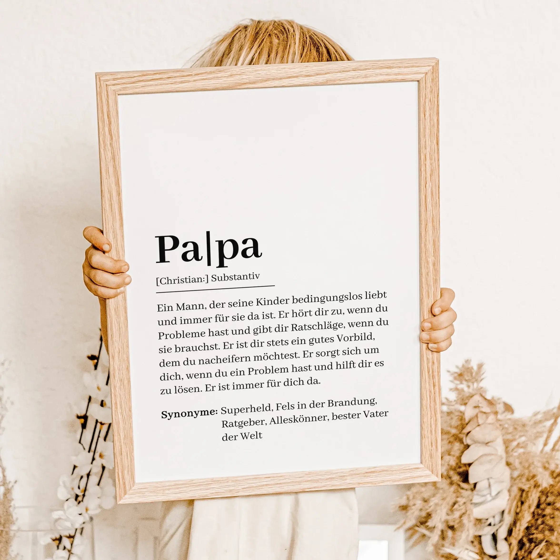 Papa Definition Poster-famprints-Personalisiertes Poster-Auf dem Papa Definition Poster findest du unsere Interpretation von einem Vater. Stell dir vor, du überraschst deinen Papa mit dieser persönlichen Geschenkidee. Sobald er die ersten Textzeilen liest