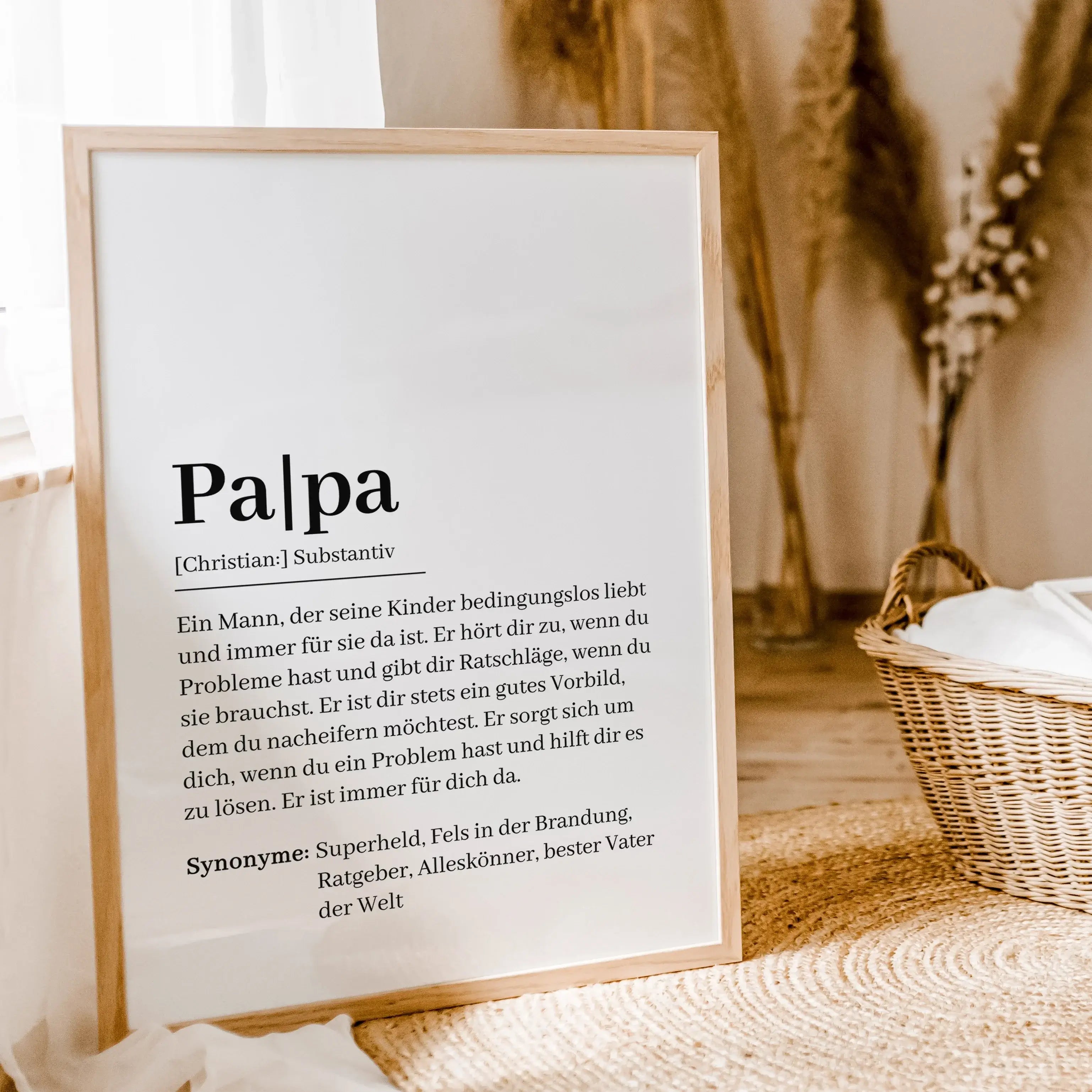 Papa Definition Poster-famprints-Personalisiertes Poster-Auf dem Papa Definition Poster findest du unsere Interpretation von einem Vater. Stell dir vor, du überraschst deinen Papa mit dieser persönlichen Geschenkidee. Sobald er die ersten Textzeilen liest