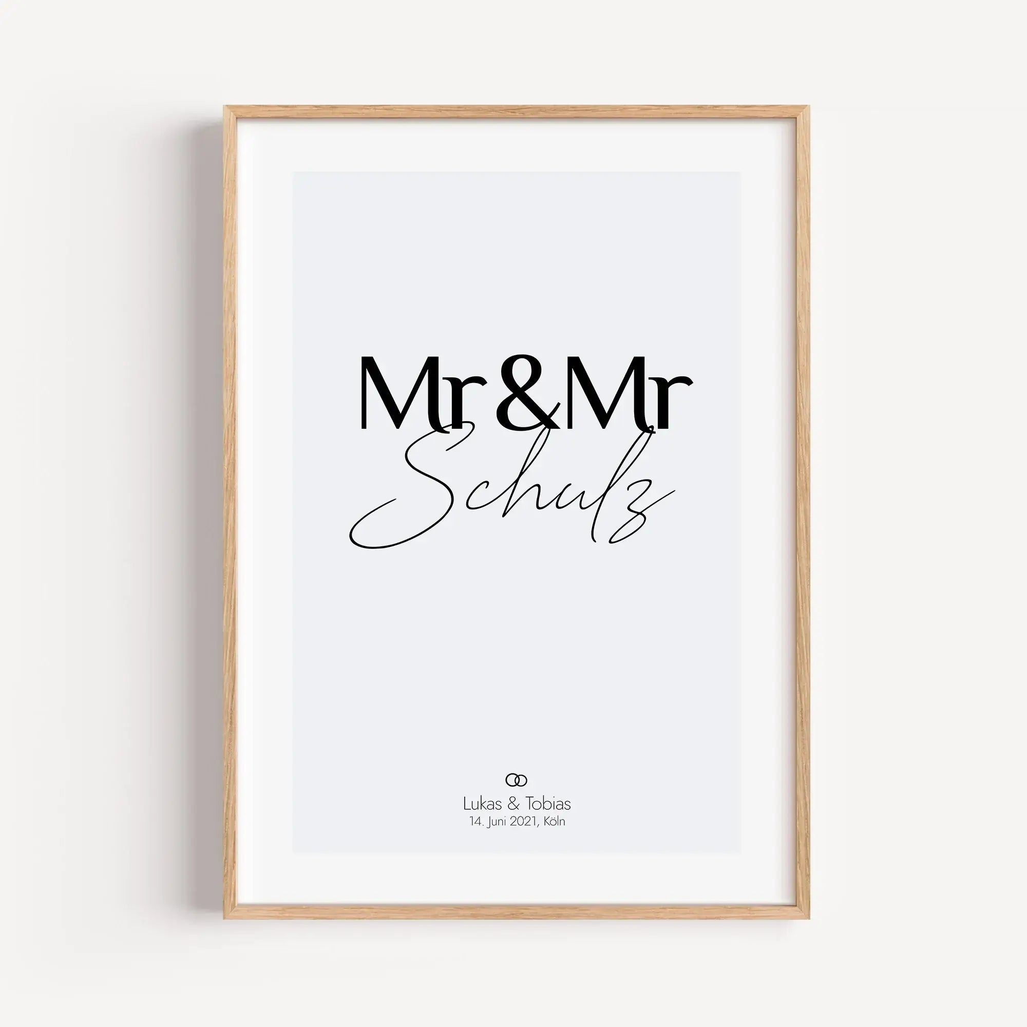 Paar Poster Mr & Mr-Personalisiertes Poster-famprints-Das Paar Poster Mr & Mr von famprints ist eine stilvolle Möglichkeit, eure Liebe sichtbar zu machen und besondere Momente festzuhalten. Ob zur Hochzeit, zur Verlobung, zum Jahrestag oder als persönlich