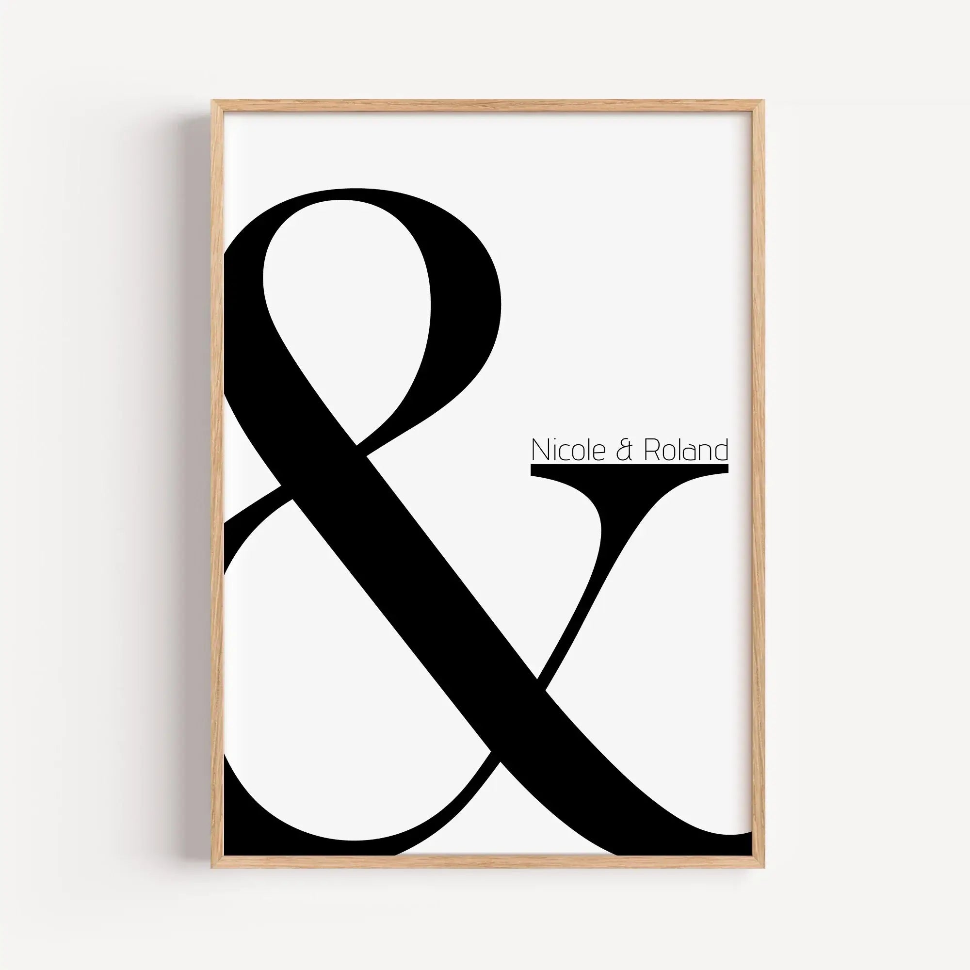 Und Poster-famprints-Personalisiertes Poster-Unser personalisiertes Und Poster ist da! Gestalte ein wunderschönes, bedeutungsvolles Kunstwerk für dein Zuhause, das die Namen von dir und deinem Partner trägt. Dieses personalisierte Poster eignet sich perfe