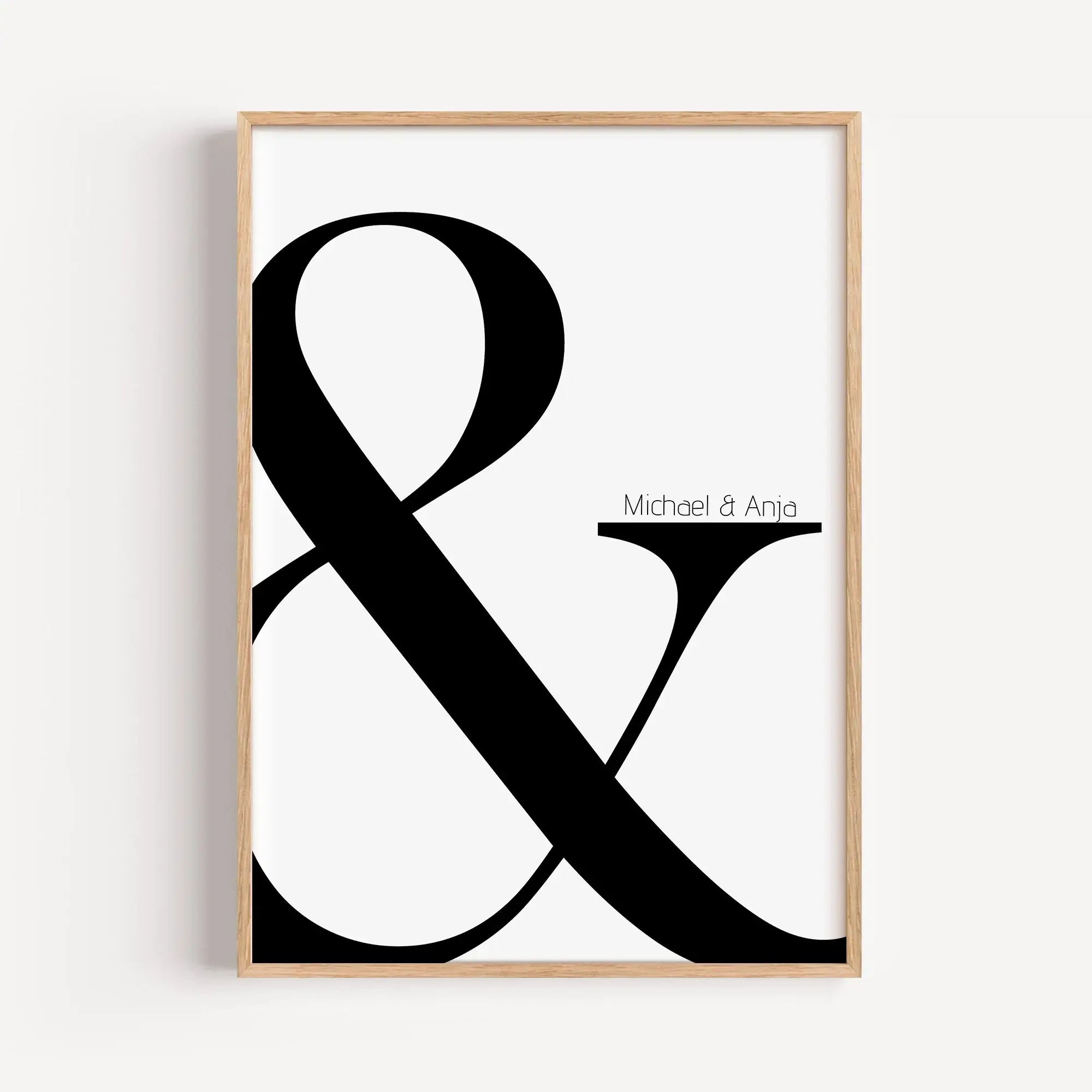 Und Poster-Personalisiertes Poster-famprints-Das Und Poster ist mehr als ein schlichtes Wandbild. Es steht für Verbindung, Zusammenhalt und all die kleinen Momente, die euch als Paar ausmachen. Mit euren Namen personalisiert wird aus einem typografischen