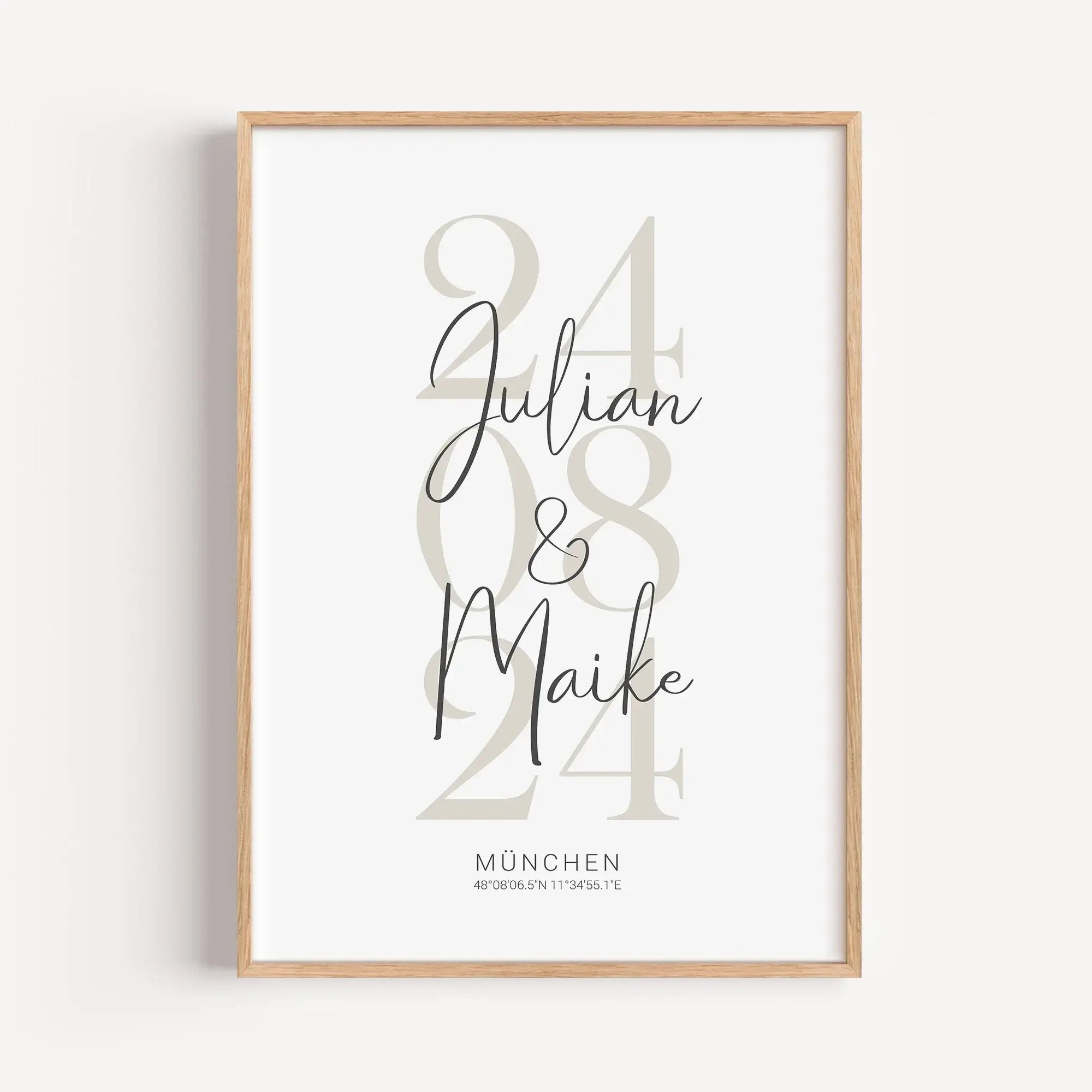 Datum Poster Koordinaten-famprints-Personalisiertes Poster-Entdecke das einzigartige Datum Poster Koordinaten! Personalisiere dieses besondere Poster mit dem Datum, den Namen, dem Ort und den Koordinaten, die für dich eine besondere Bedeutung haben. Egal