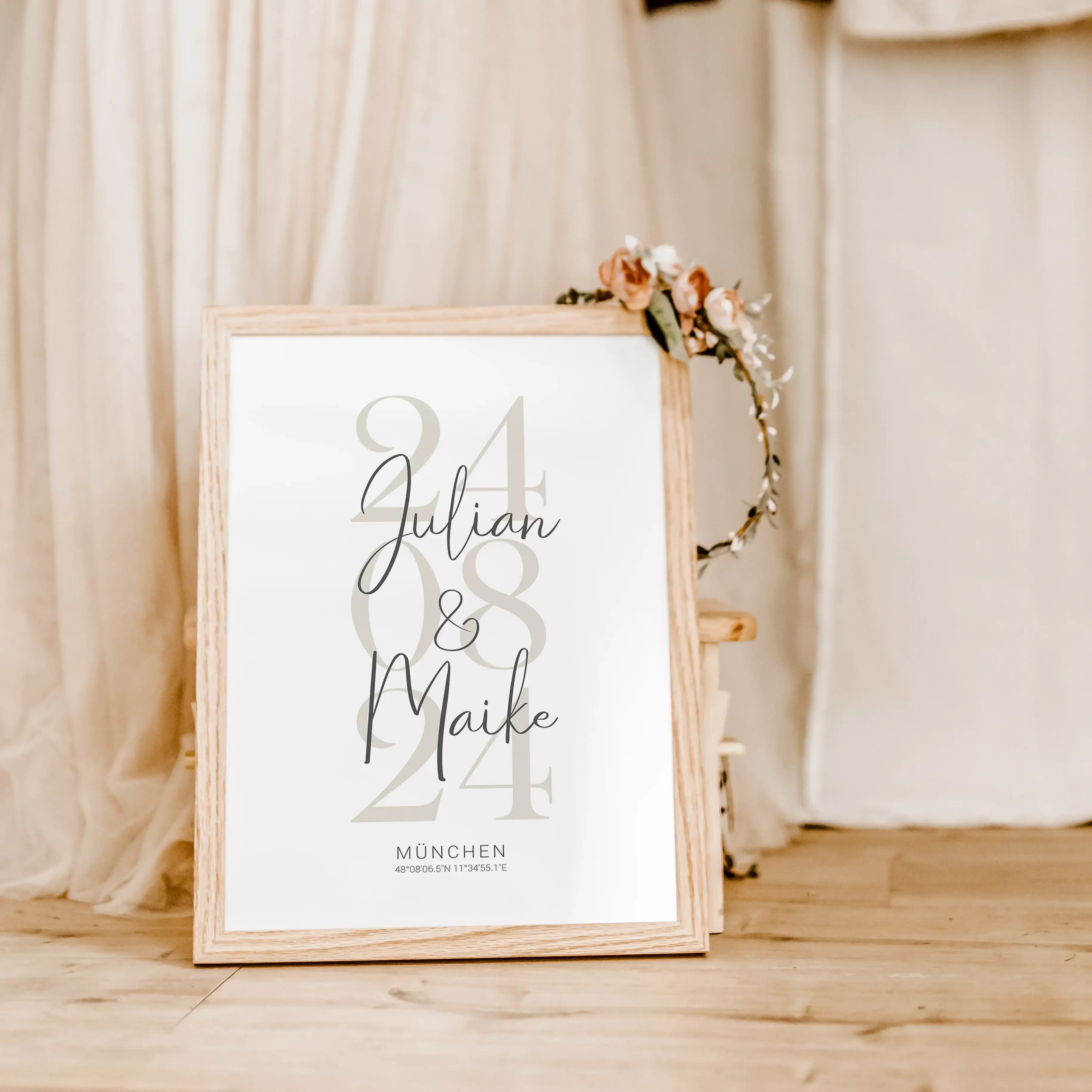 Datum Poster Koordinaten-famprints-Personalisiertes Poster-Entdecke das einzigartige Datum Poster Koordinaten! Personalisiere dieses besondere Poster mit dem Datum, den Namen, dem Ort und den Koordinaten, die für dich eine besondere Bedeutung haben. Egal