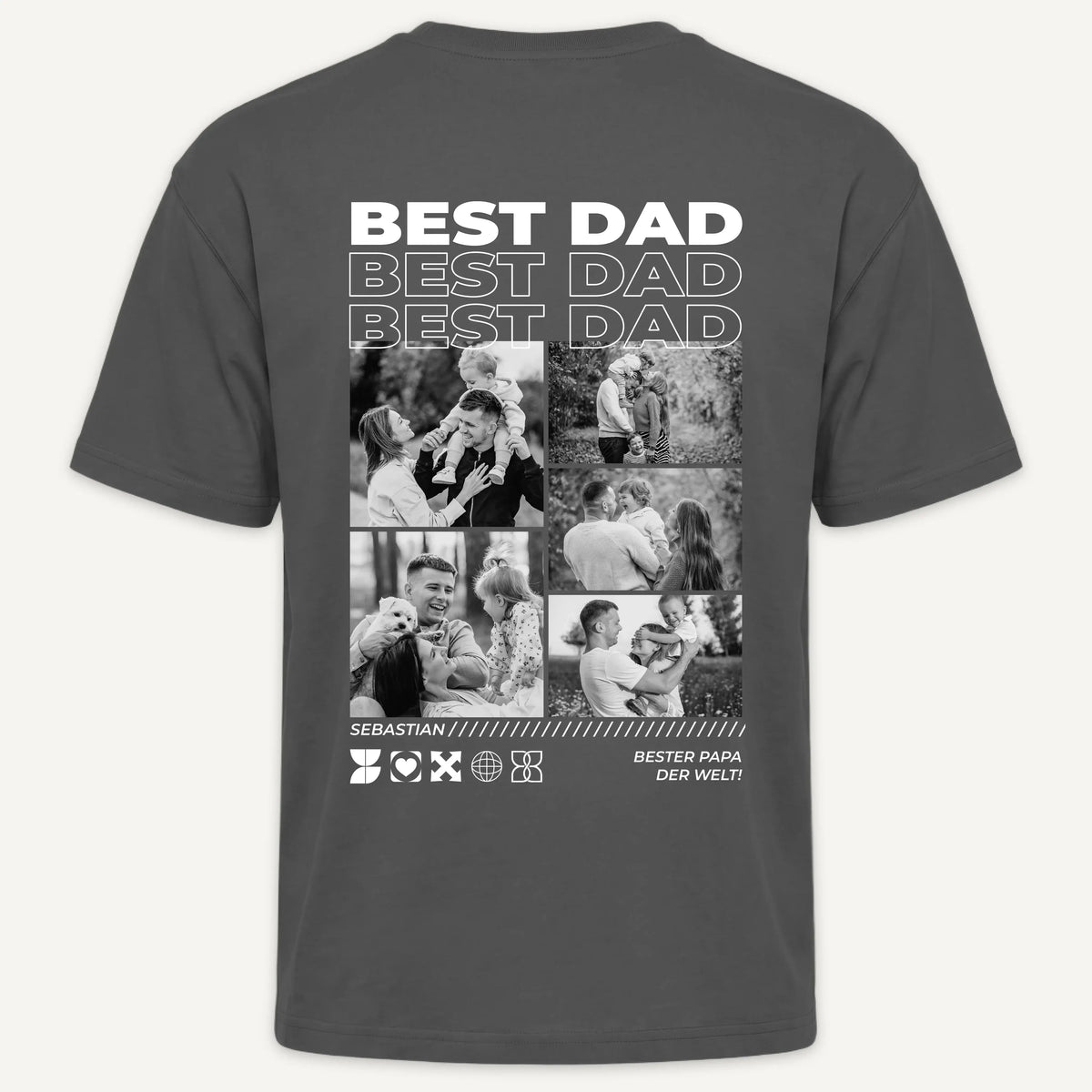 T-Shirt - Personalisiertes T-Shirt BESTER PAPA - personalisiert