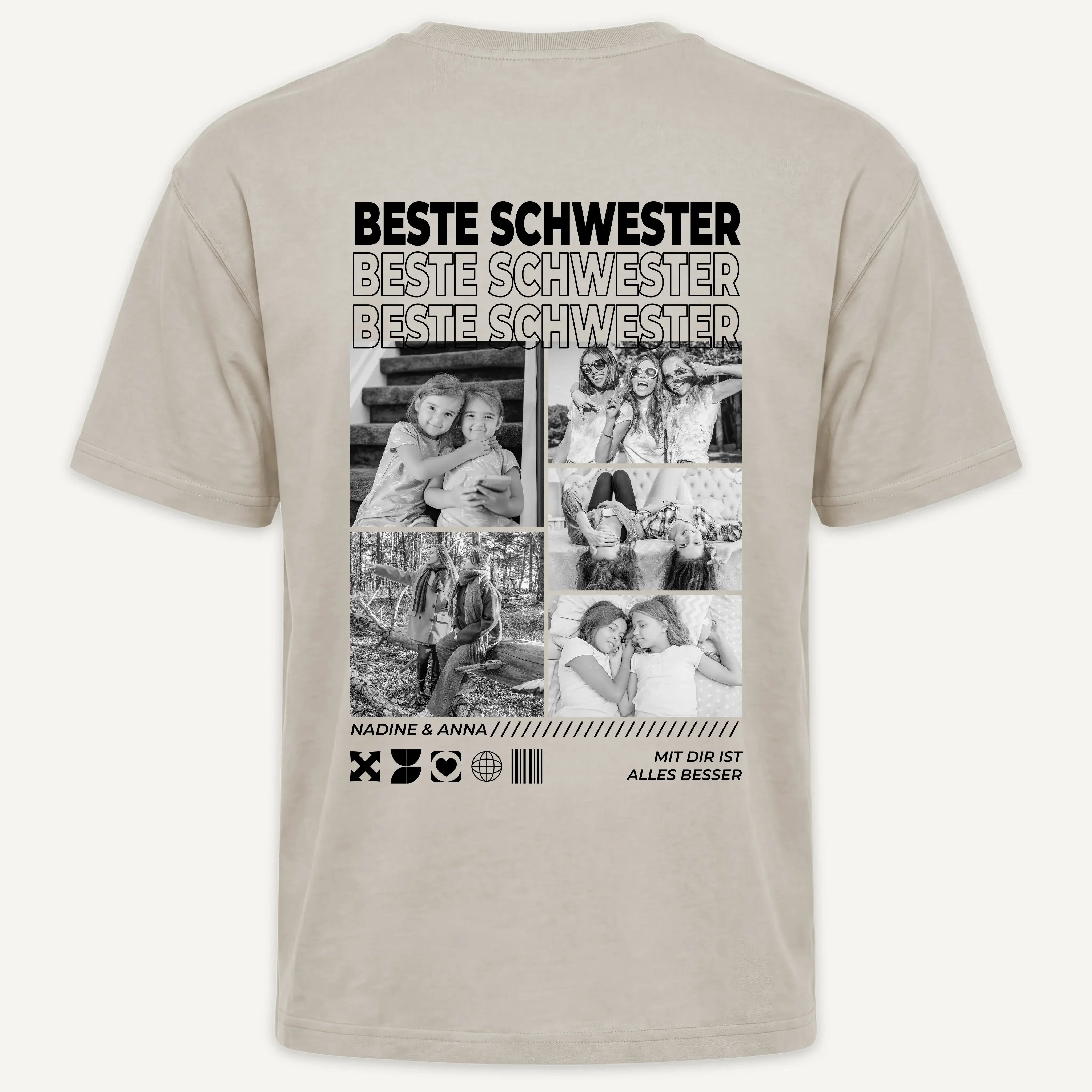 T-Shirt - Personalisiertes T-Shirt BESTE SCHWESTER - personalisiert