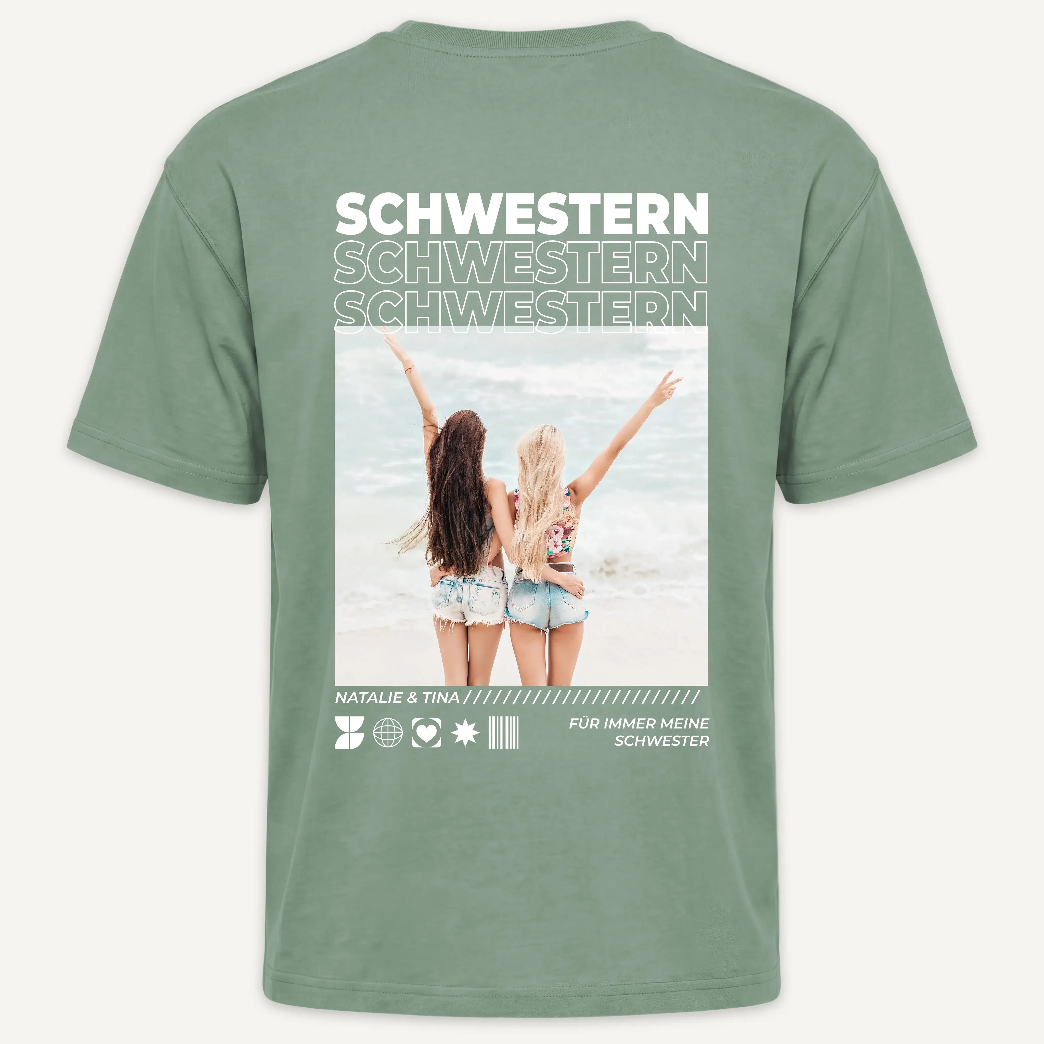 T-Shirt - Personalisiertes T-Shirt BESTE SCHWESTER - personalisiert