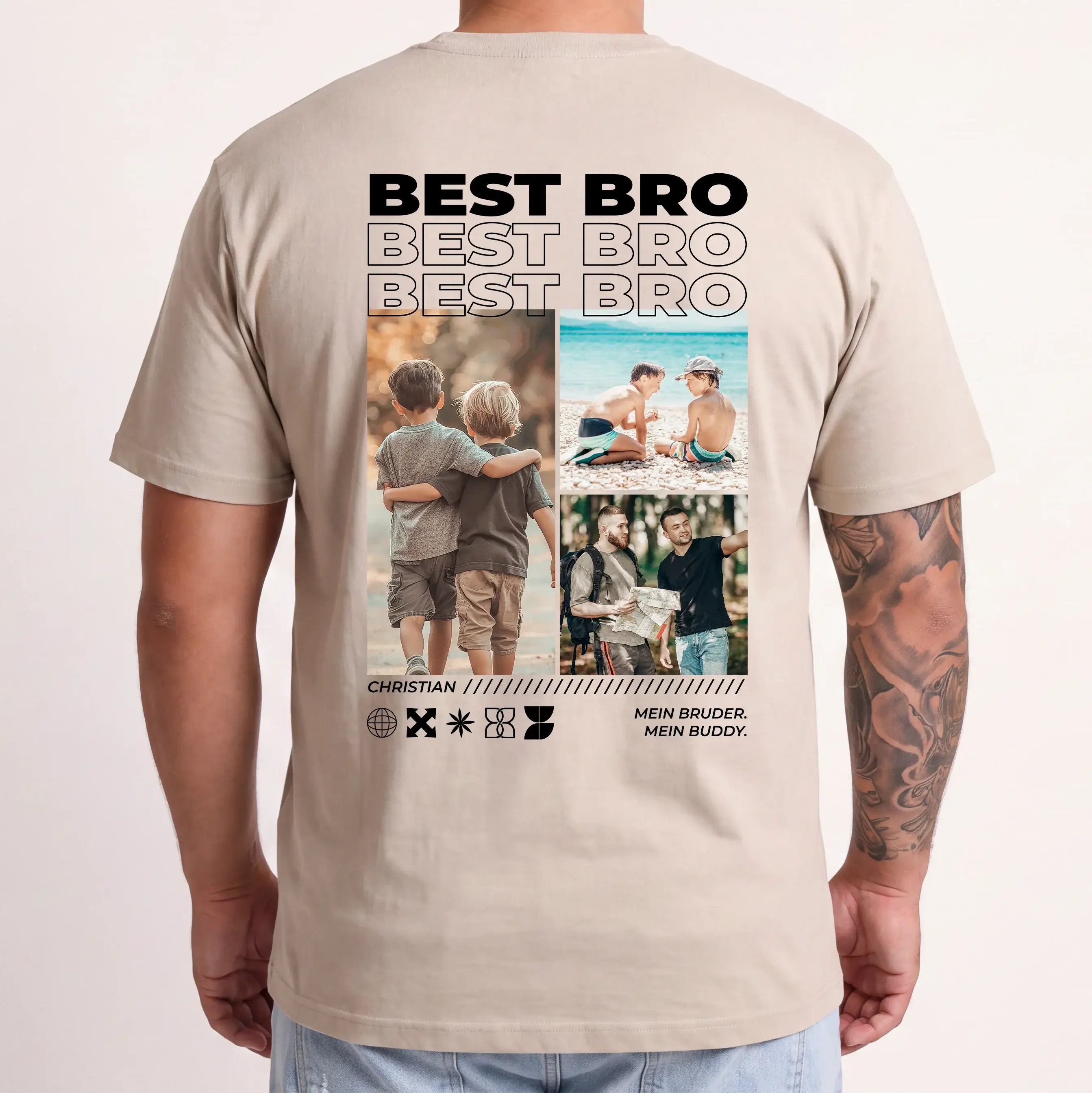 T-Shirt - Personalisiertes T-Shirt BESTER BRUDER - personalisiert