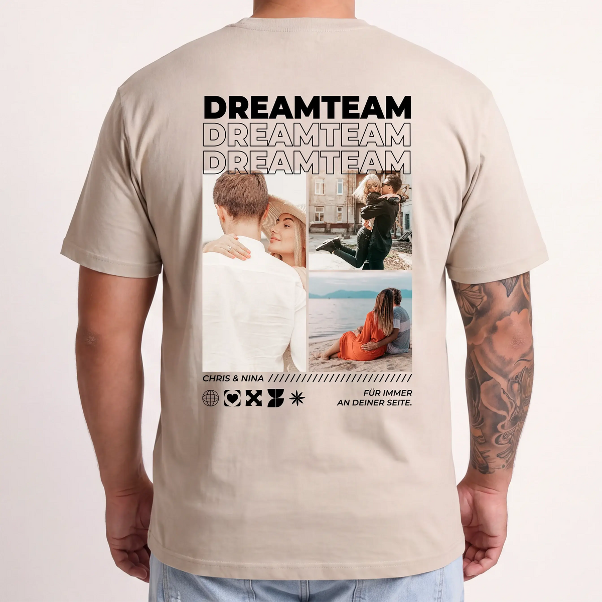 T-Shirt - Personalisiertes T-Shirt PERFECT MATCH - personalisiertes Geschenk zur Hochzeit, Jahrestag, Hochzeitstag oder Valentinstag