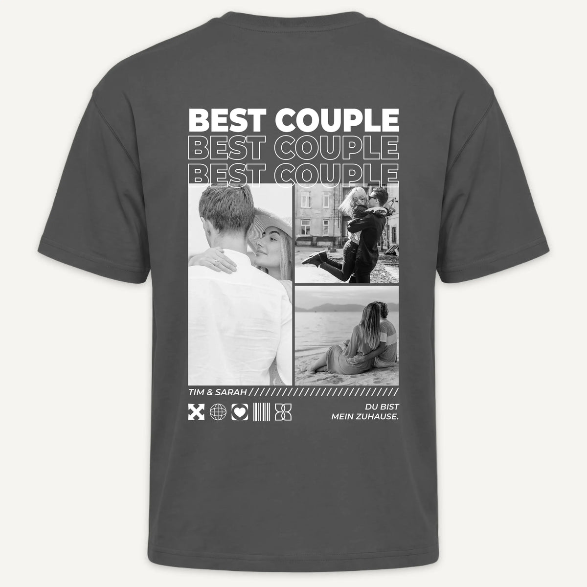 T-Shirt - Personalisiertes T-Shirt PERFECT MATCH - personalisiertes Geschenk zur Hochzeit, Jahrestag, Hochzeitstag oder Valentinstag