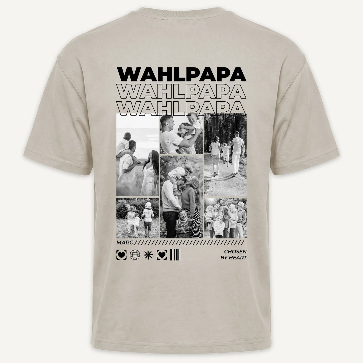 T-Shirt - Personalisiertes T-Shirt BONUSPAPA - personalisiertes Geschenk zum Vatertag oder Geburtstagsgeschenk für Stiefvater