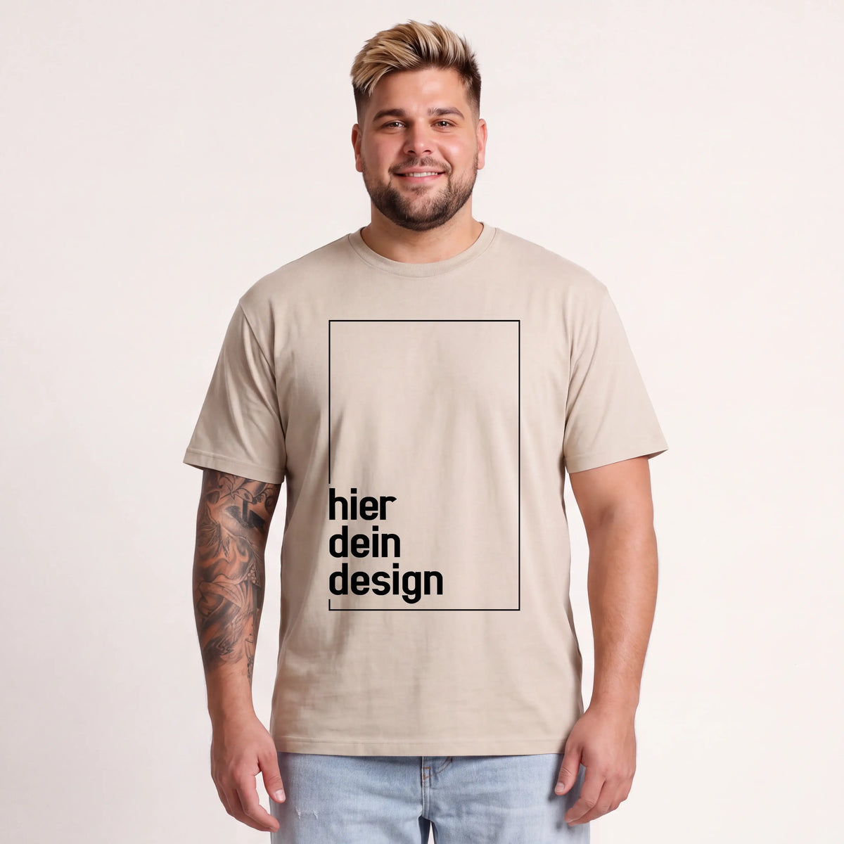 T-Shirt Dein Design - beidseitig-T-Shirt-famprints-personalisiertes-Shirt